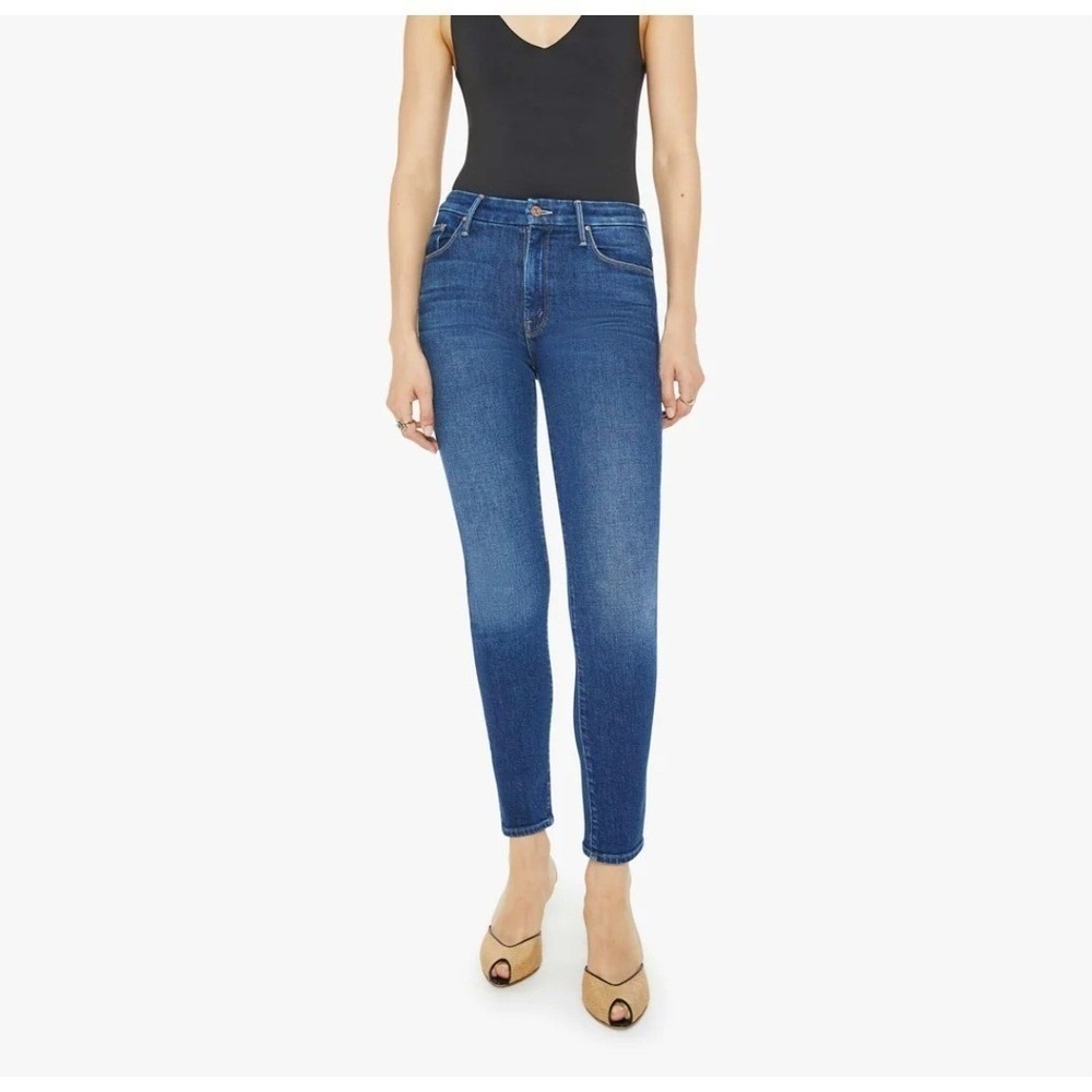 MOTHER Pixie These Boots are Made for Walking Ankle Jeans Blue Denim 28‎ Skinny